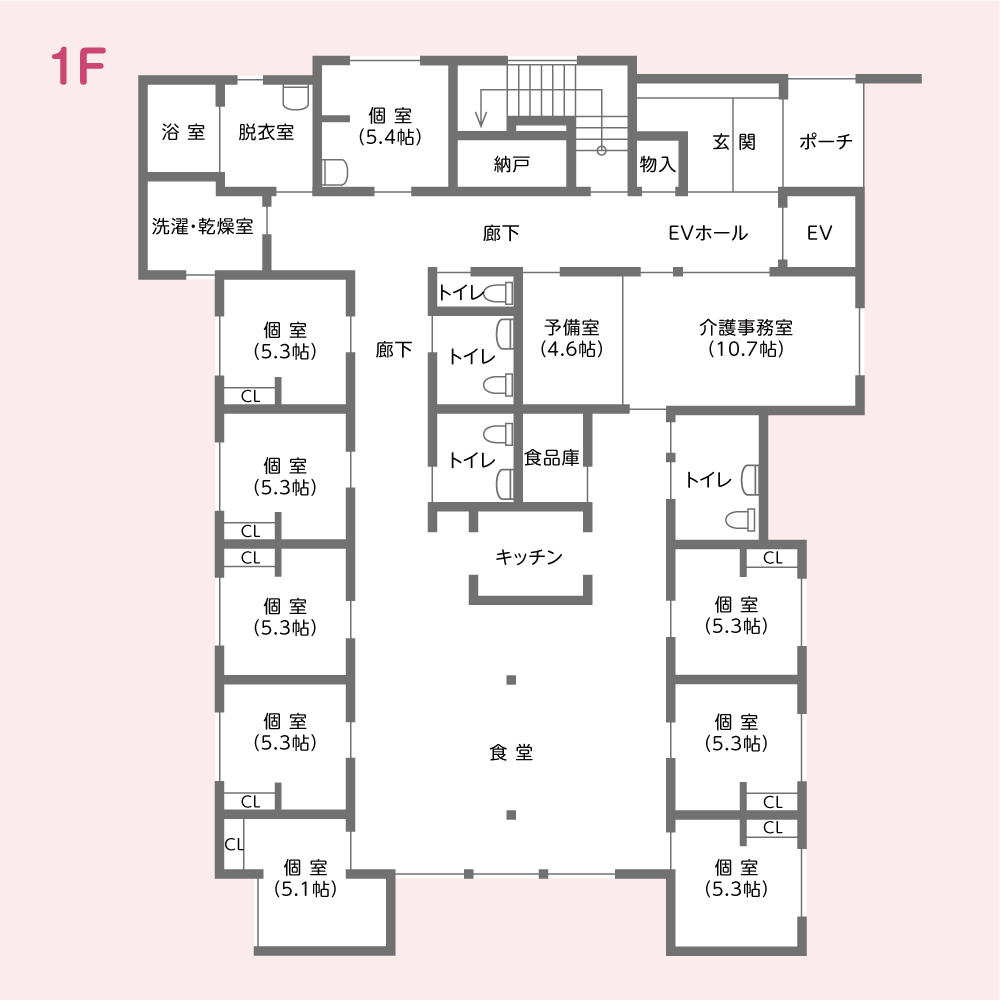 1F：見取り図